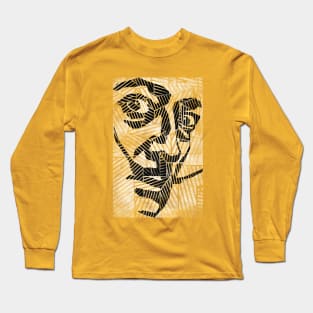 Dali abstract portrait geometric art vintage pop culture Long Sleeve T-Shirt